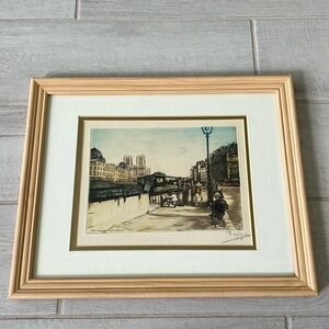 - Dufza, Paris, Quai Des Grands Augustins, Etching, 1940s